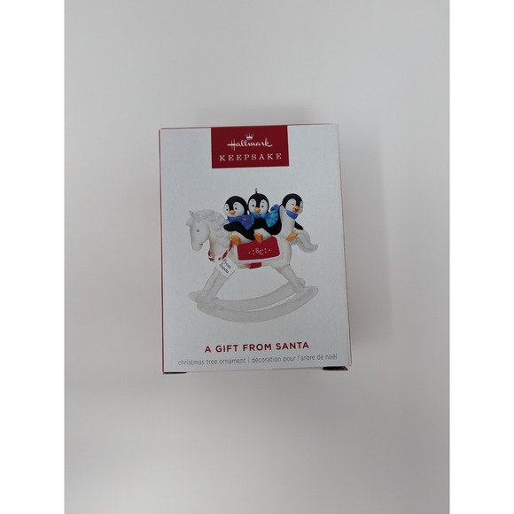 Hallmark Other - Hallmark Keepsake A Gift From Santa‎ Penguin Rocking Horse Ornament 2025